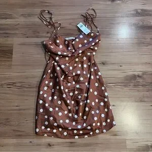 brown wood dresser Brown White 'Paris' Spot Dress – Secret Label
